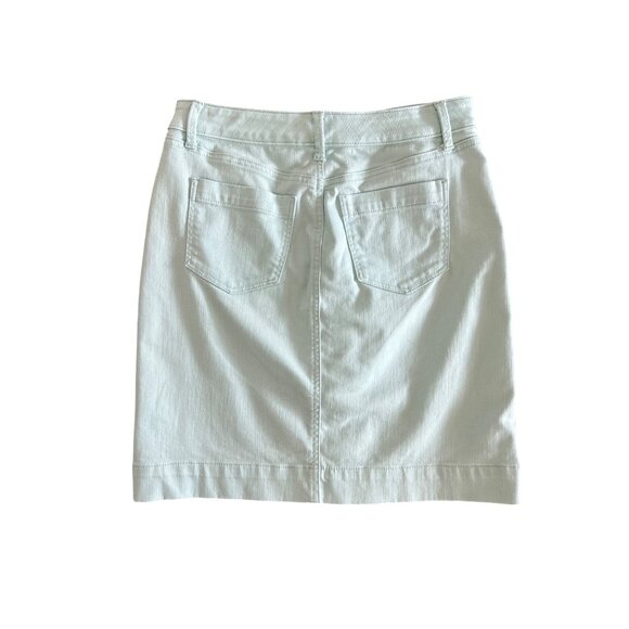 Talbots Petites 4P Light Blue Button-Front Denim Skirt - Picture 7 of 7